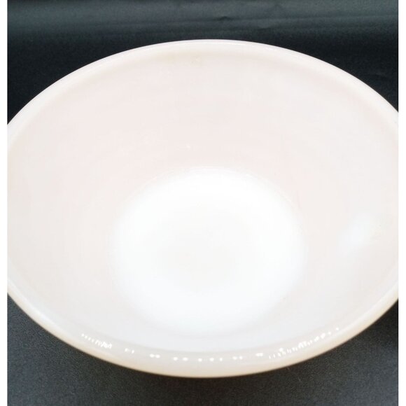 Fire-King Bowl Peach Luster Beehive Handled Oven Ware 19 Vintage 7" Midcentury - Picture 5 of 13